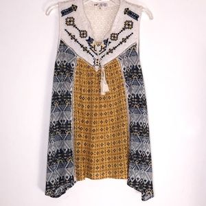 Jolt Sleeveless Sharkbite Swing Sleeveless Top -XL